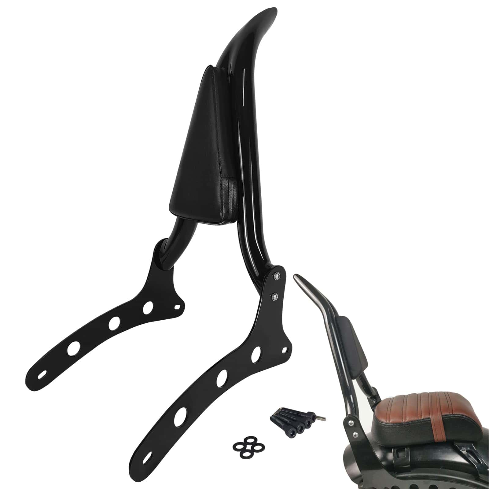 Respaldo de sissy bar para motocicletas con Cojín de