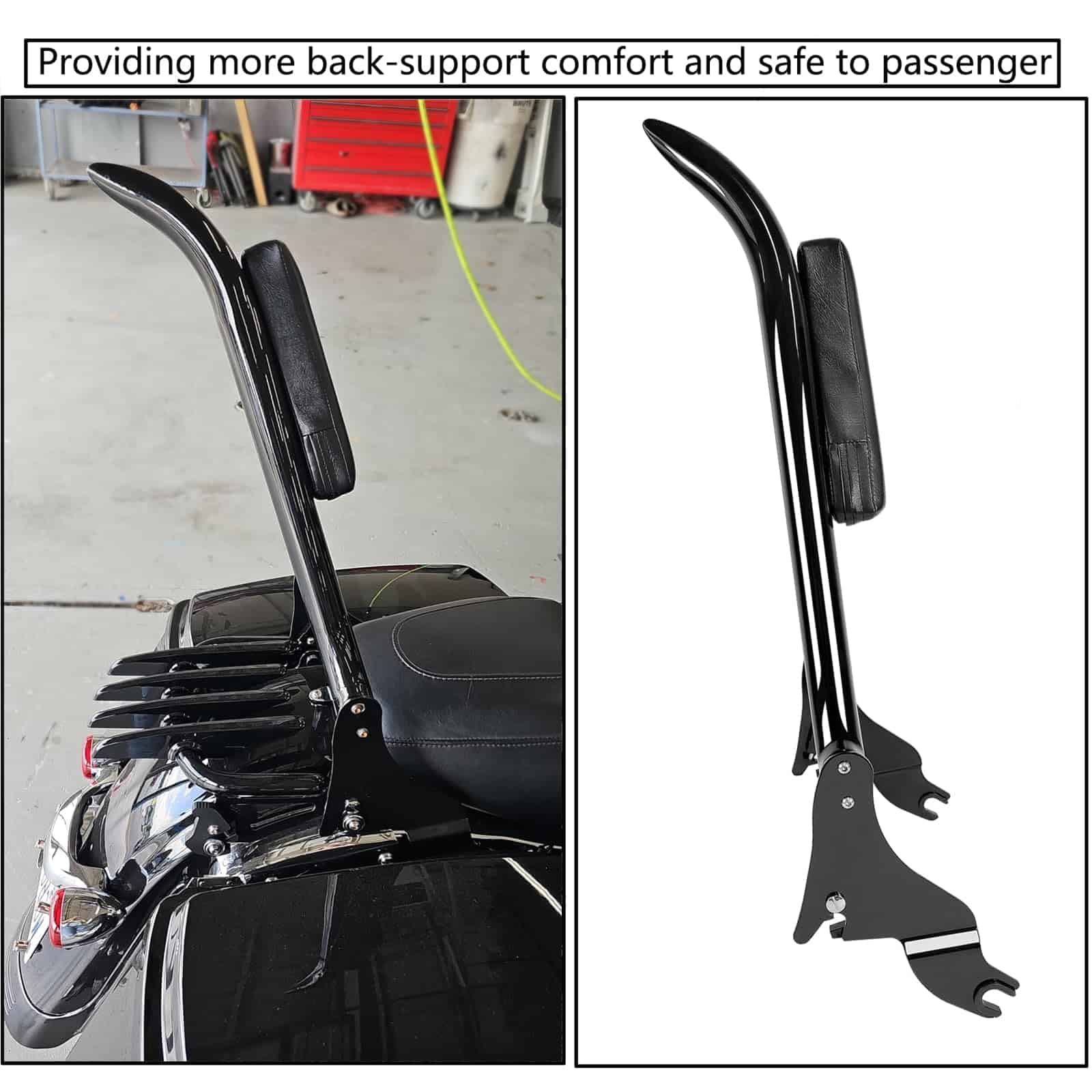 Respaldo desmontable Dredoggmoto Sissy Bar con almohadilla - Imagen 4