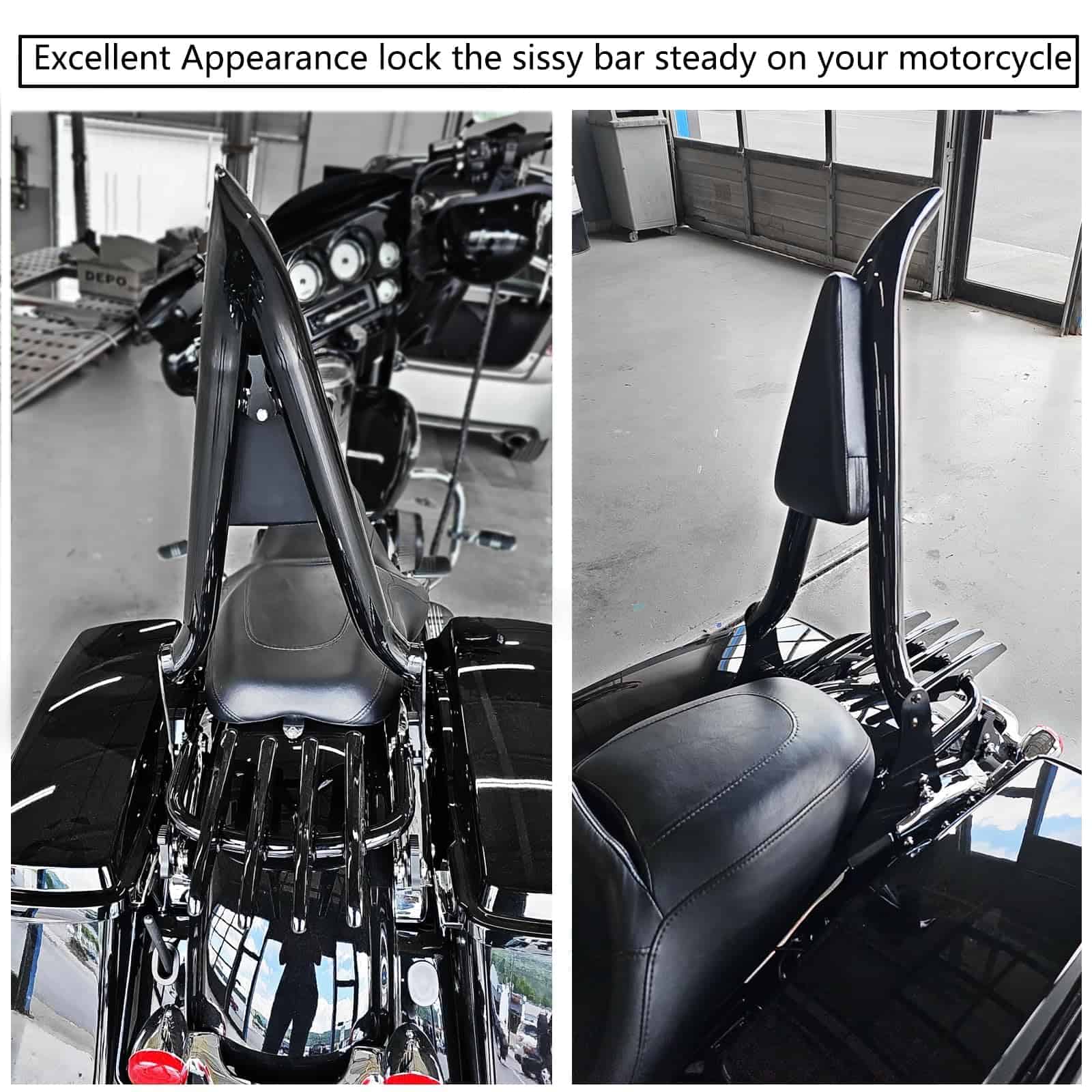 Respaldo desmontable Dredoggmoto Sissy Bar con almohadilla - Imagen 3