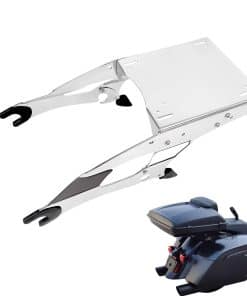 Portaequipajes cromado para caja superior compatible con