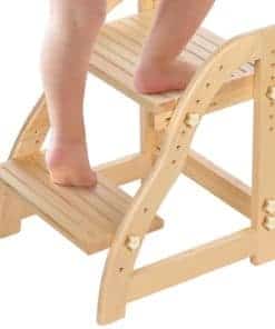 Taburetes de Madera AIMOADO para Niños, Taburete de 2 Pasos