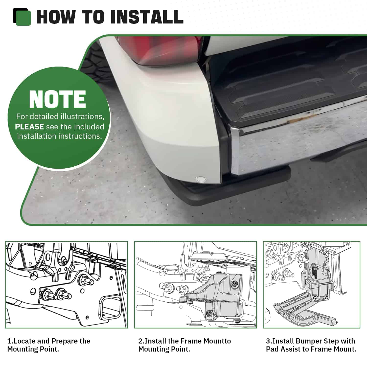 Kit de Peldaño de Cama Trasera para Toyota Tundra 2022-2023 - Imagen 5