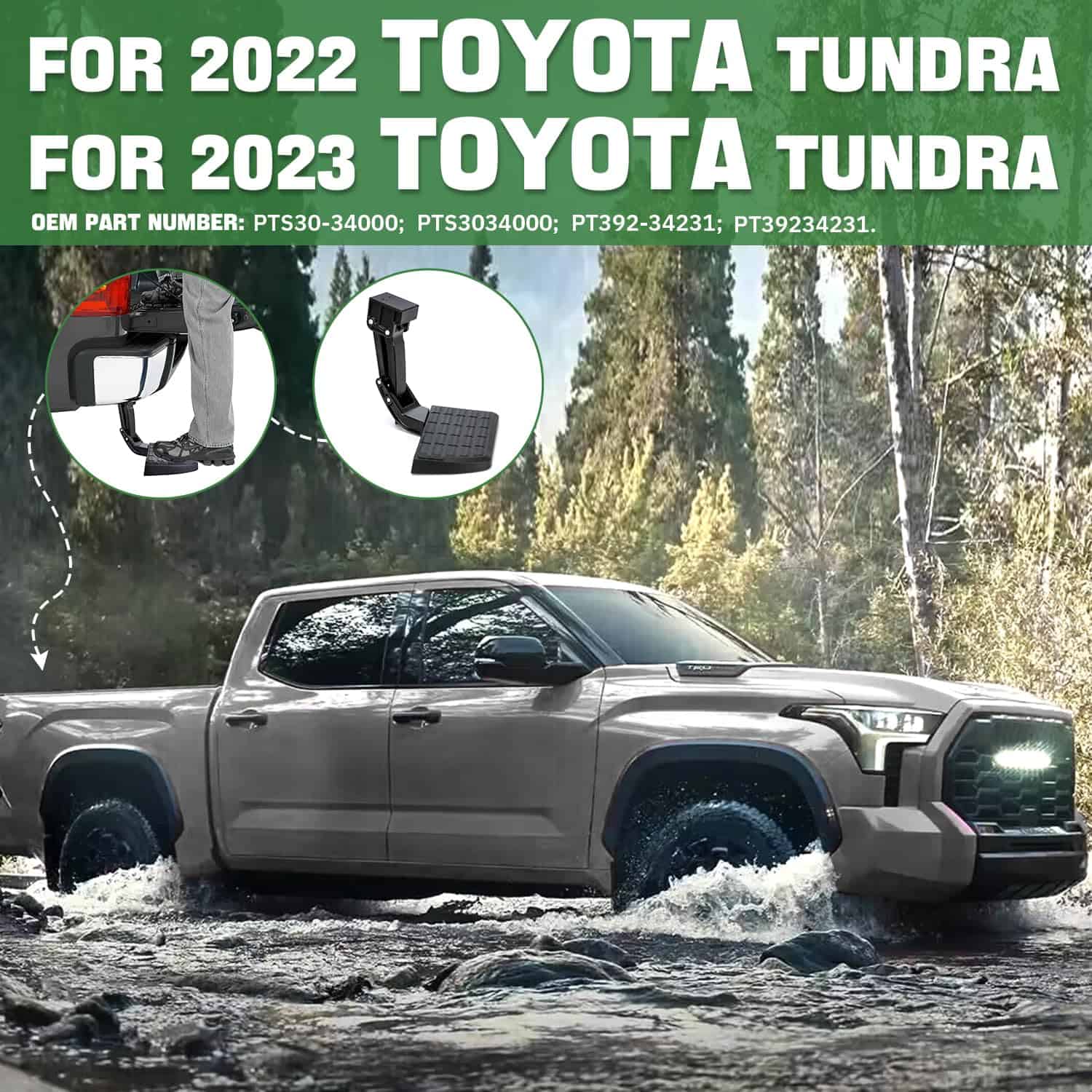 Kit de Peldaño de Cama Trasera para Toyota Tundra 2022-2023 - Imagen 4