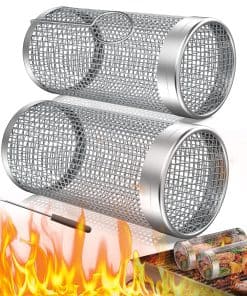 Cestas de Parrilla Giratorias SBMKK para Parrilla Exterior,