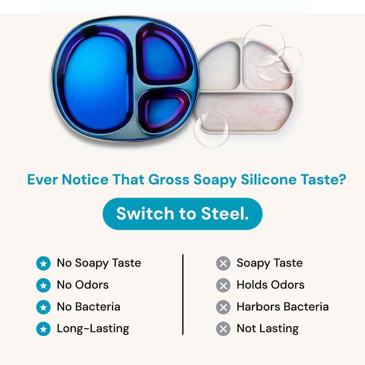 Juego de platos de 9 piezas Ahimsa - Acero inoxidable, Azul - Imagen 8