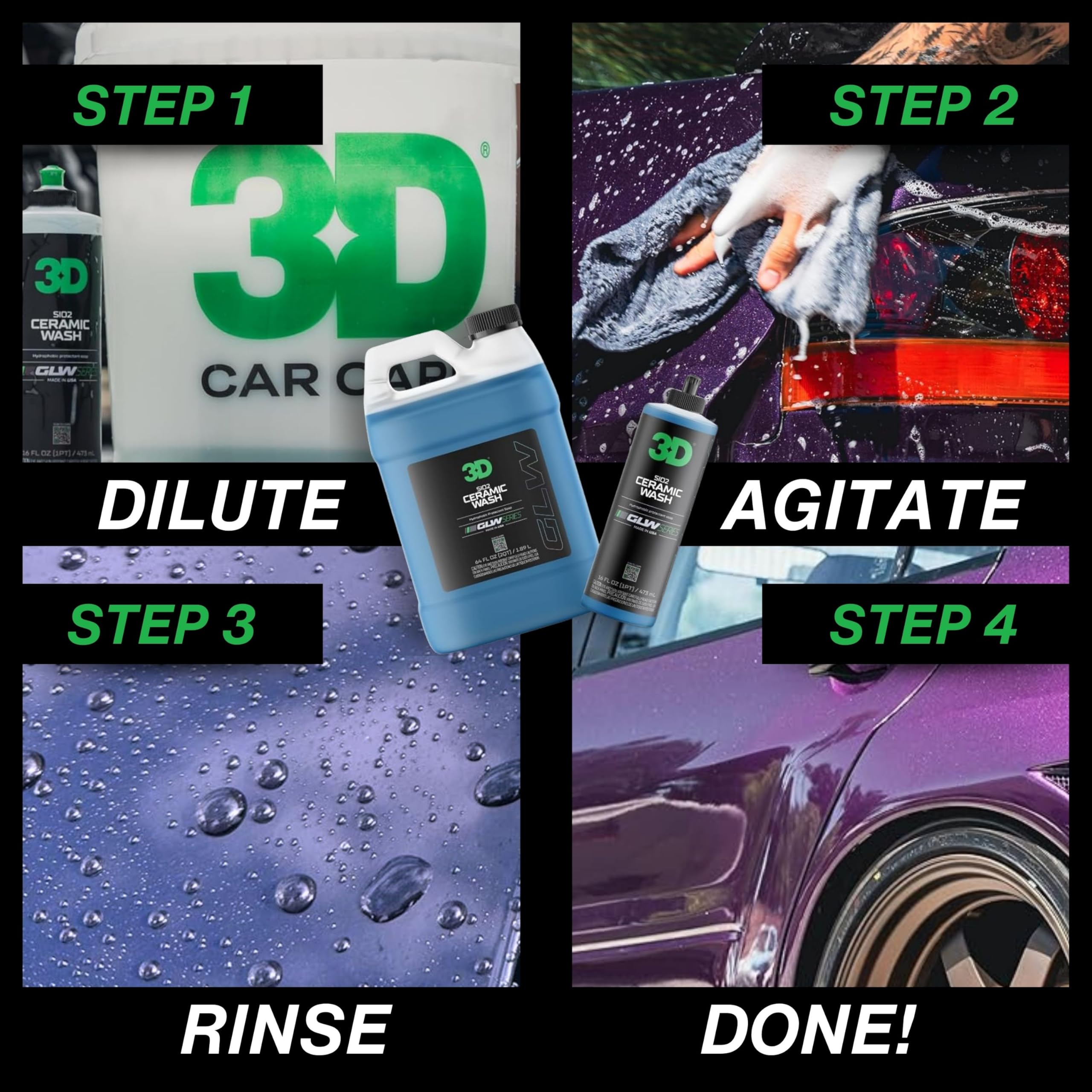 3D SiO2 Lavado y Cera Cerámica GLW Serie - Champú para - Imagen 4