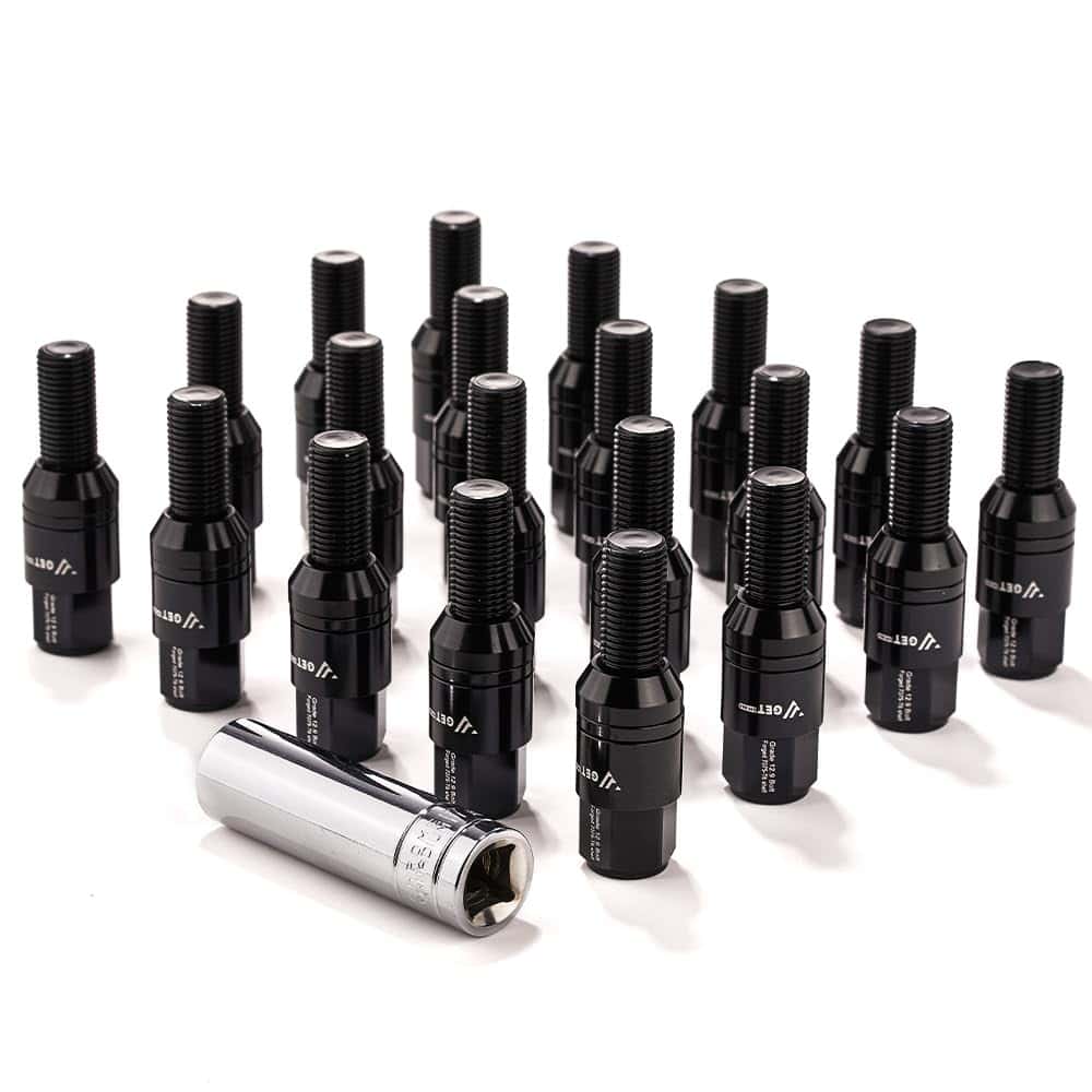 Pernos de rueda M12x1.25, 20 piezas 28mm Vástago 17mm Hex 3