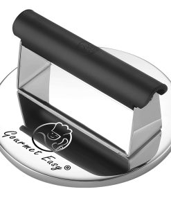 Prensa para hamburguesas de acero inoxidable de 2 libras,