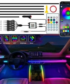 Jushope Luces LED para Coche Interior, Luces LED de