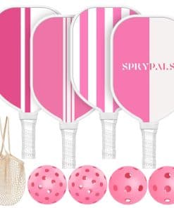 Paletas de Pickleball Rosa de Sprypals, Juego de 4 Paletas