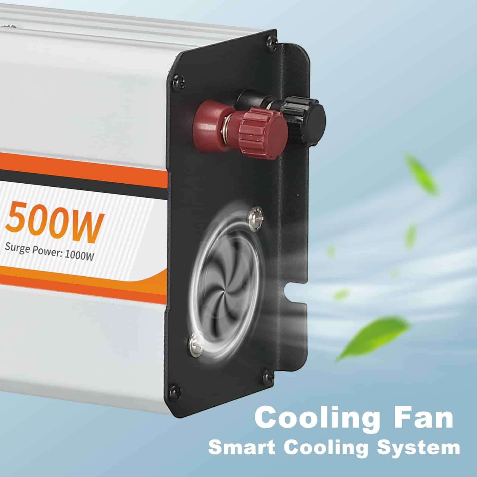 Inversor de Potencia OUBOTEK 500W, convertidor DC 12V a AC - Imagen 8