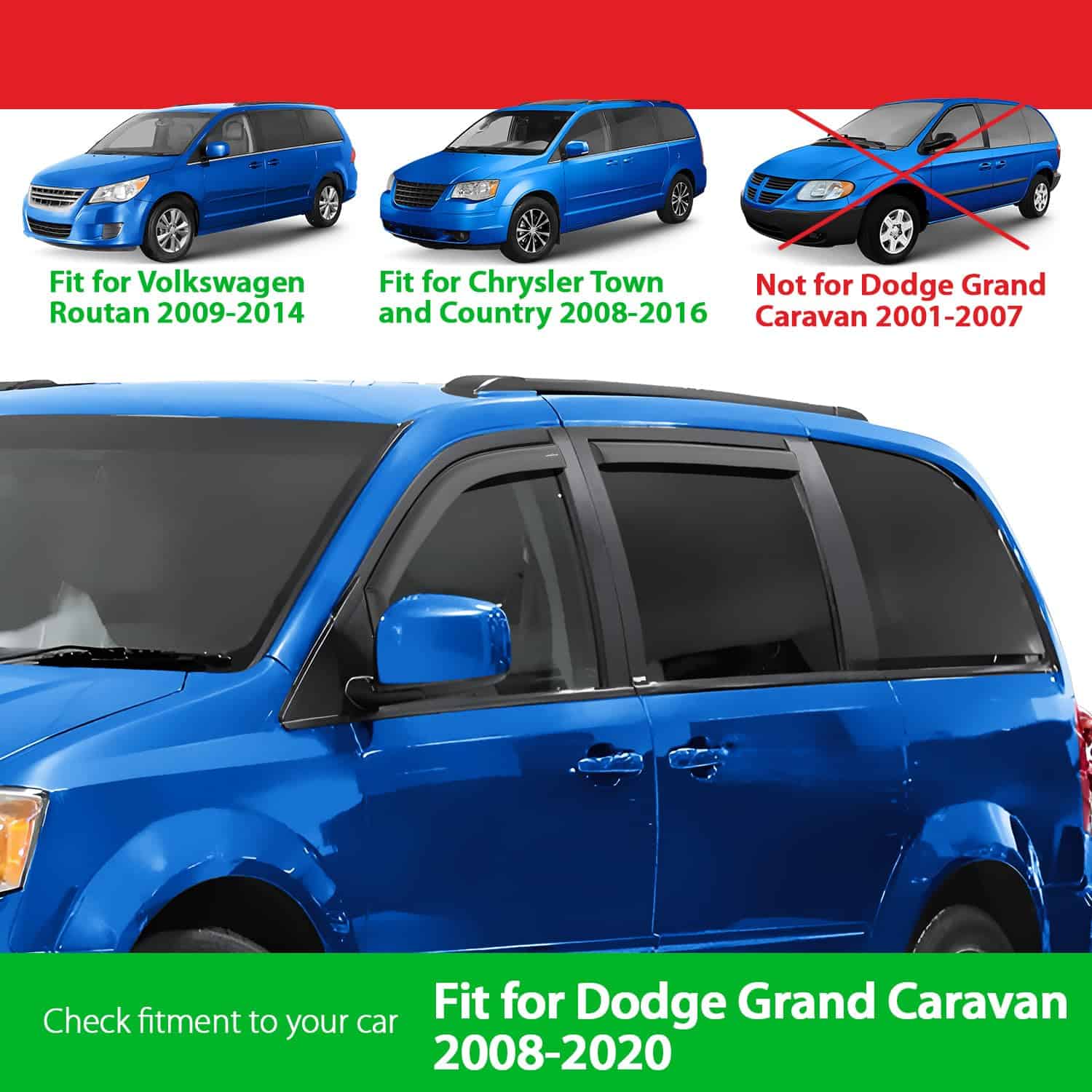 Deflectores de ventanas inastillables Goodyear para Dodge - Imagen 4