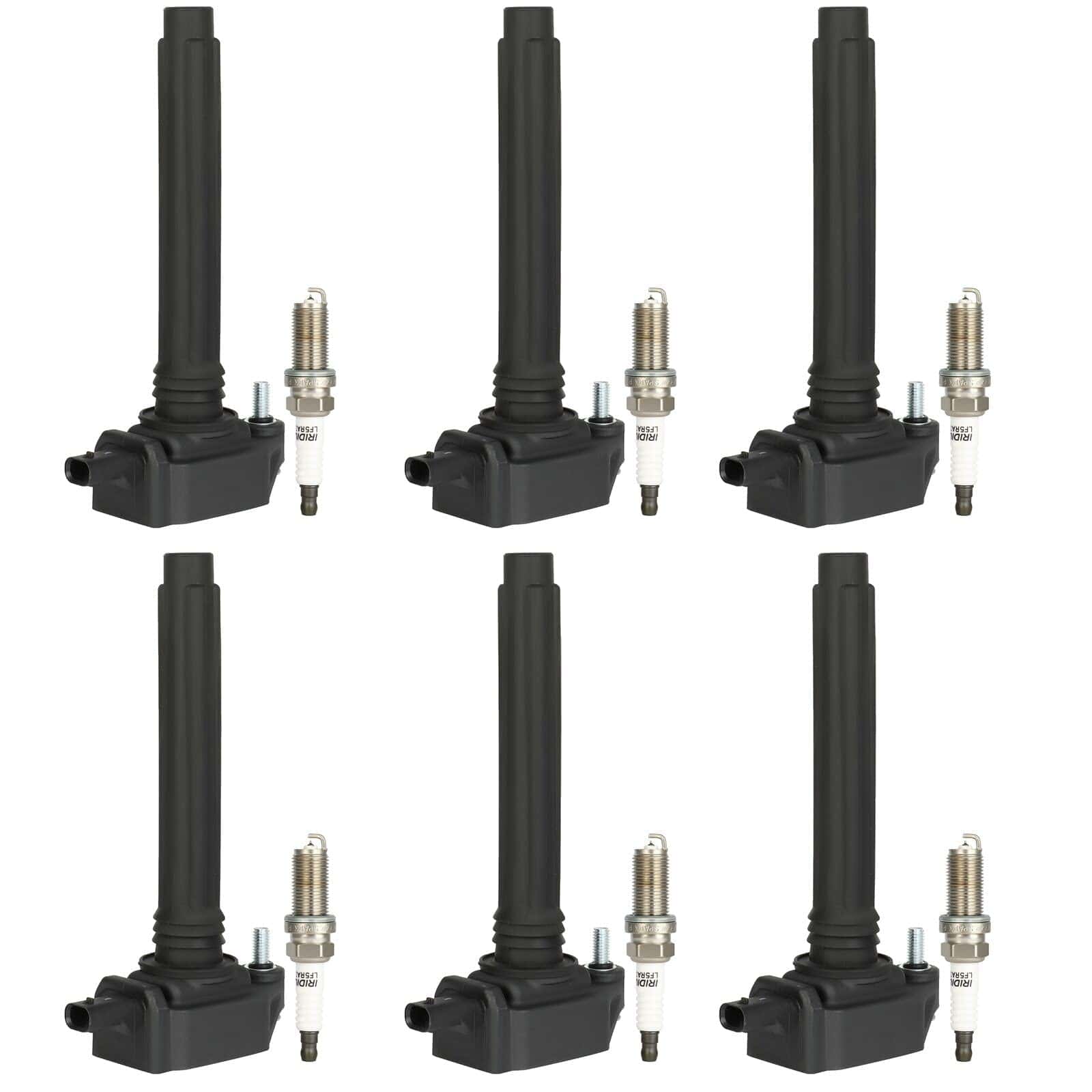 ECCPP UF648 6 bobinas de encendido con 6 bujías de iridio