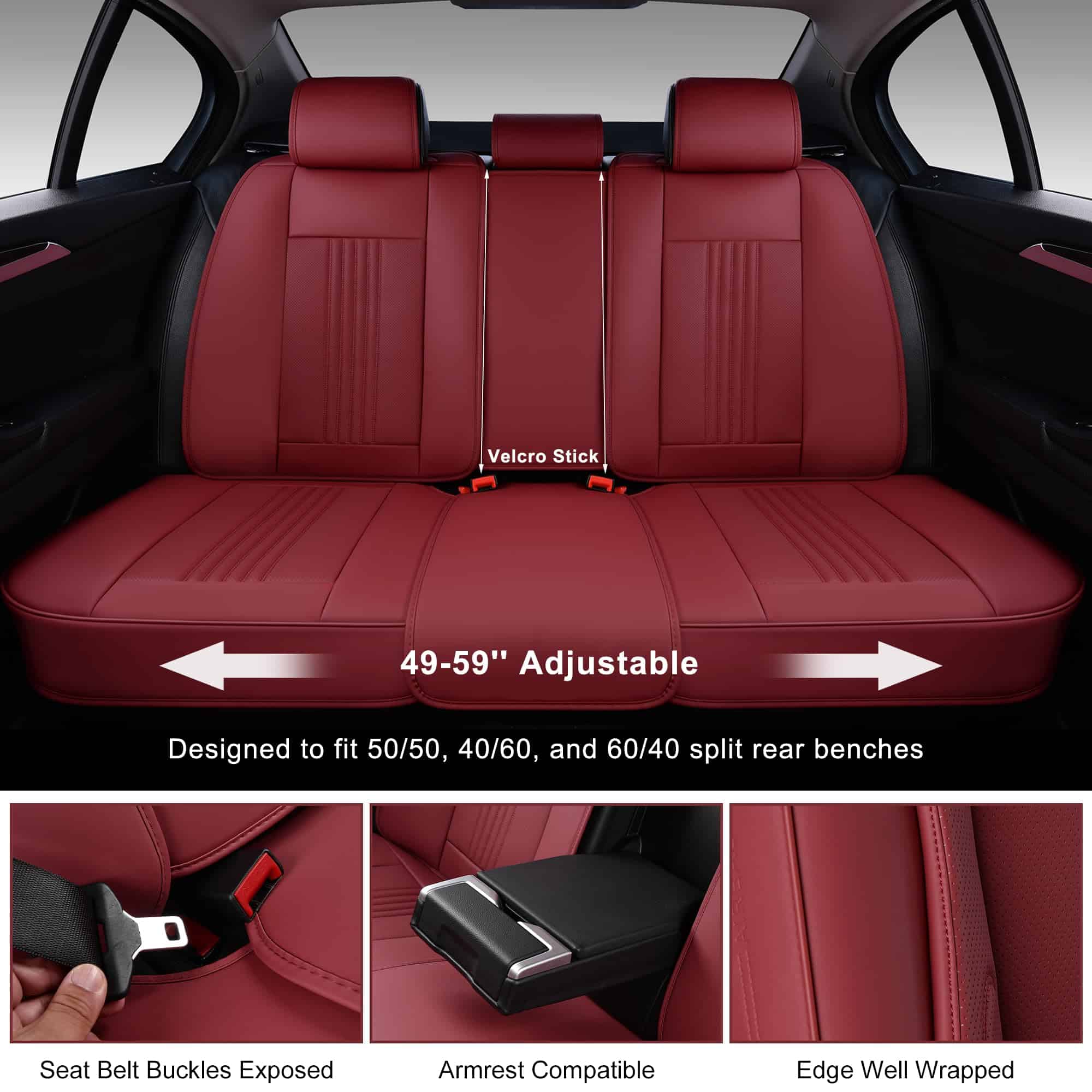 Fundas de Asiento para Automóvil BWTJF, Juego Completo de - Imagen 5