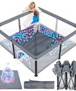 Corralito Plegable TOREVSIOR con Alfombra, 50"x50" Corral