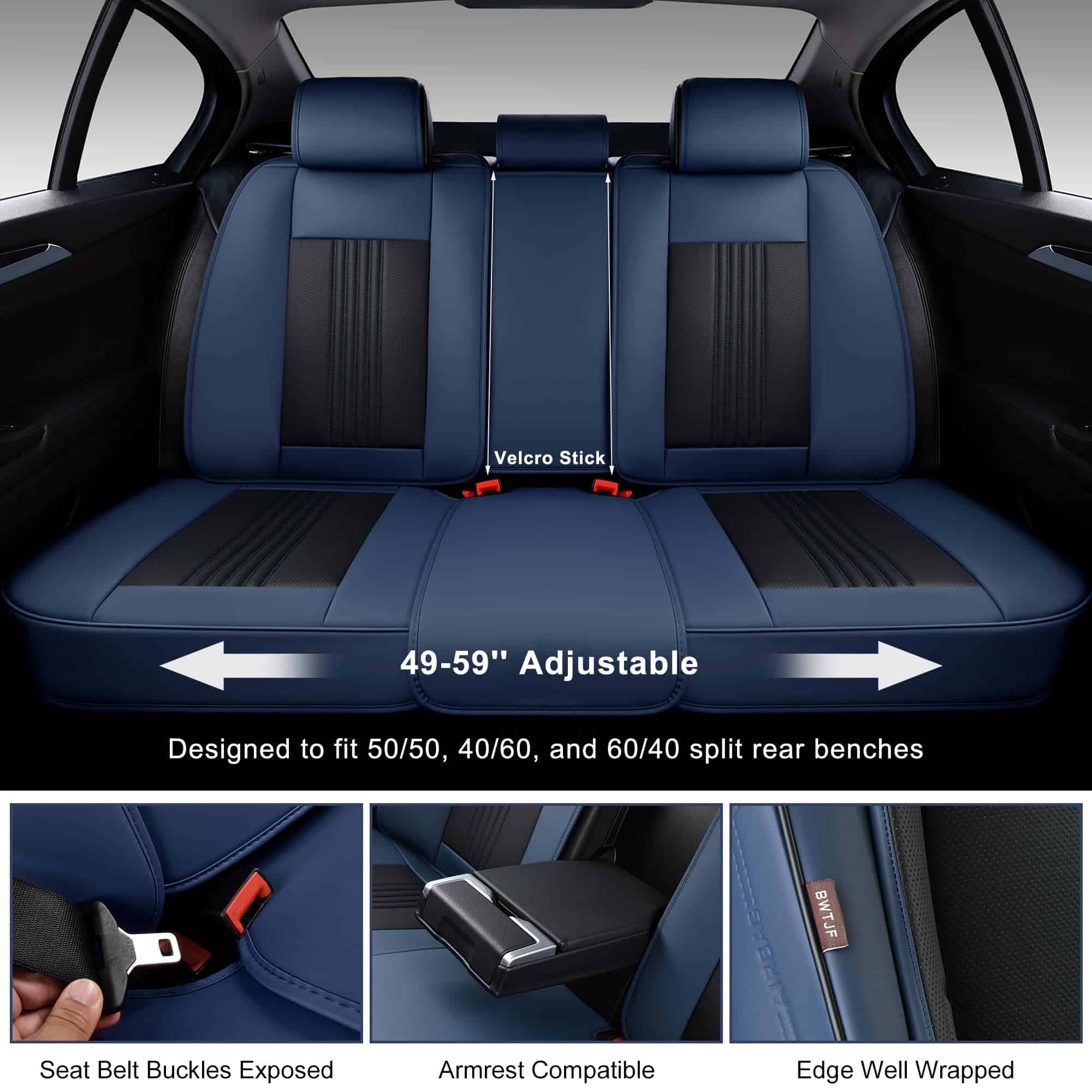 Fundas para Asientos de Coche BWTJF, Juego Completo de - Imagen 8