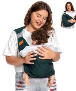 Shiaon Baby Sling Carrier, Portabebés Recién -Verde Oscuro