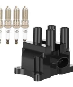 ECCPP FD497 1 bobina de encendido con 4 bujías de iridio