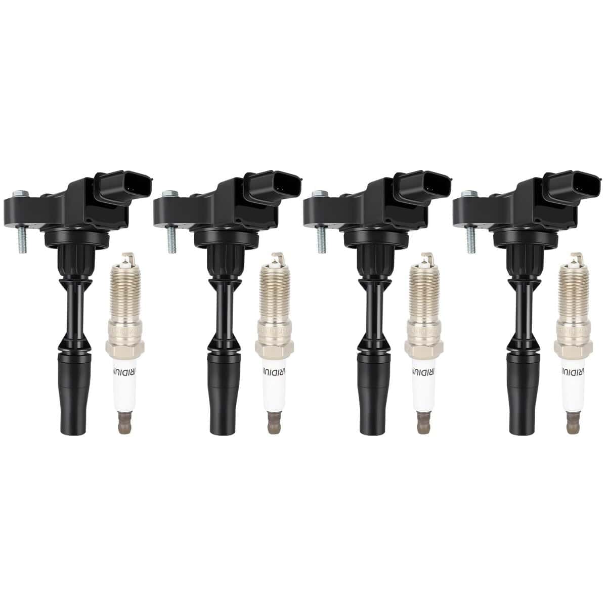 Conjunto de 4 bobinas de encendido ECCPP UF680 con 4 bujías