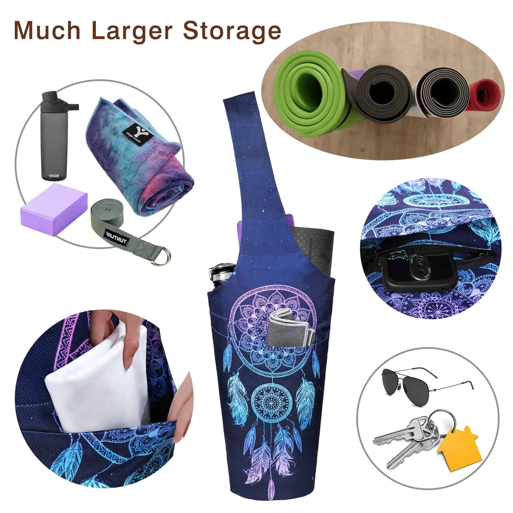 Bolsa para tapete de yoga Dreamcatcher - Bolsa larga con - Imagen 7