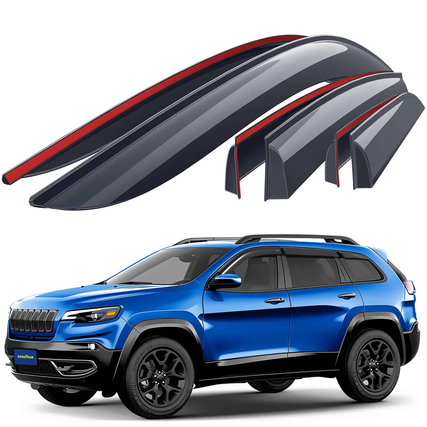 Deflectores de Ventana Irrompibles -Humo Premium