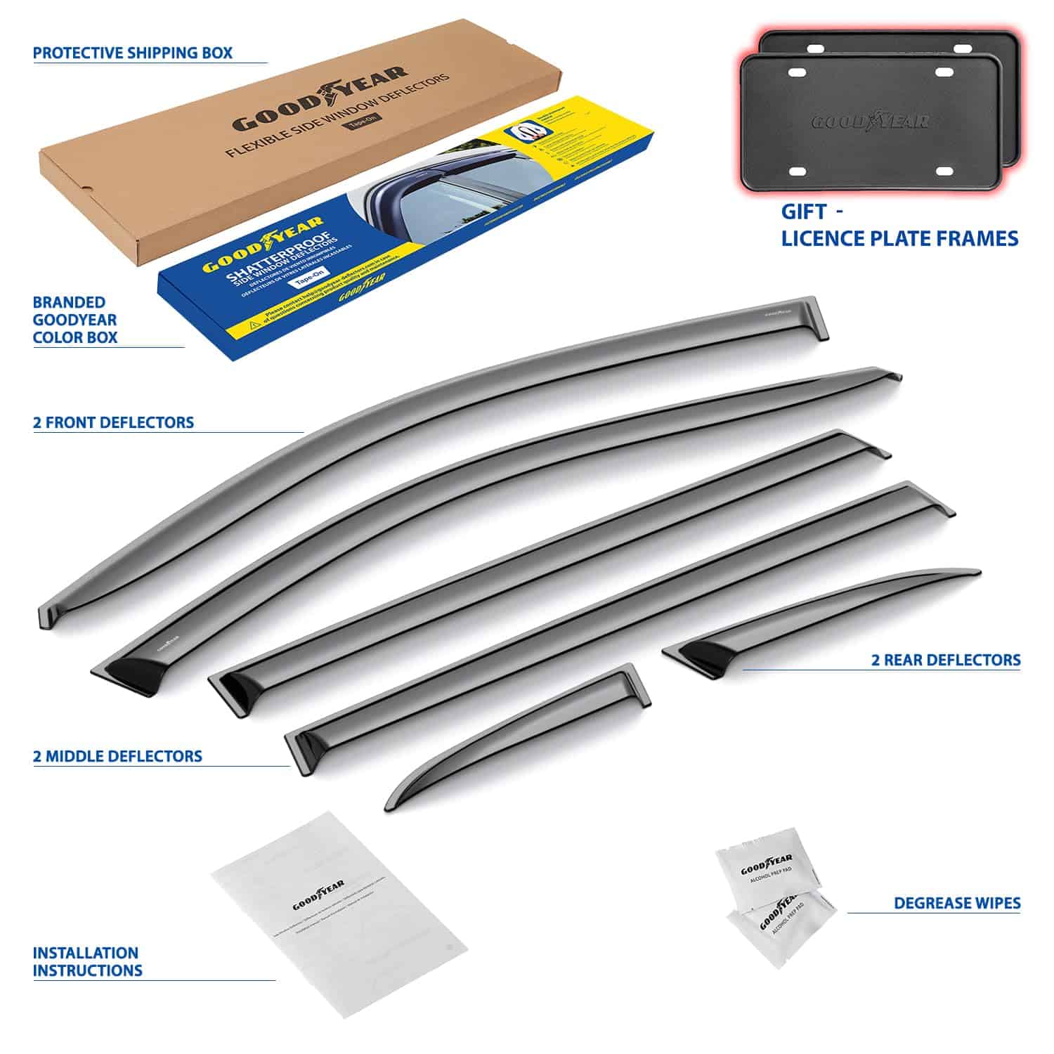Deflectores de Ventana Irrompibles -Humo Premium - Imagen 7