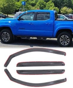 4pcs Deflectores de ventana lateral irrompibles a prueba de