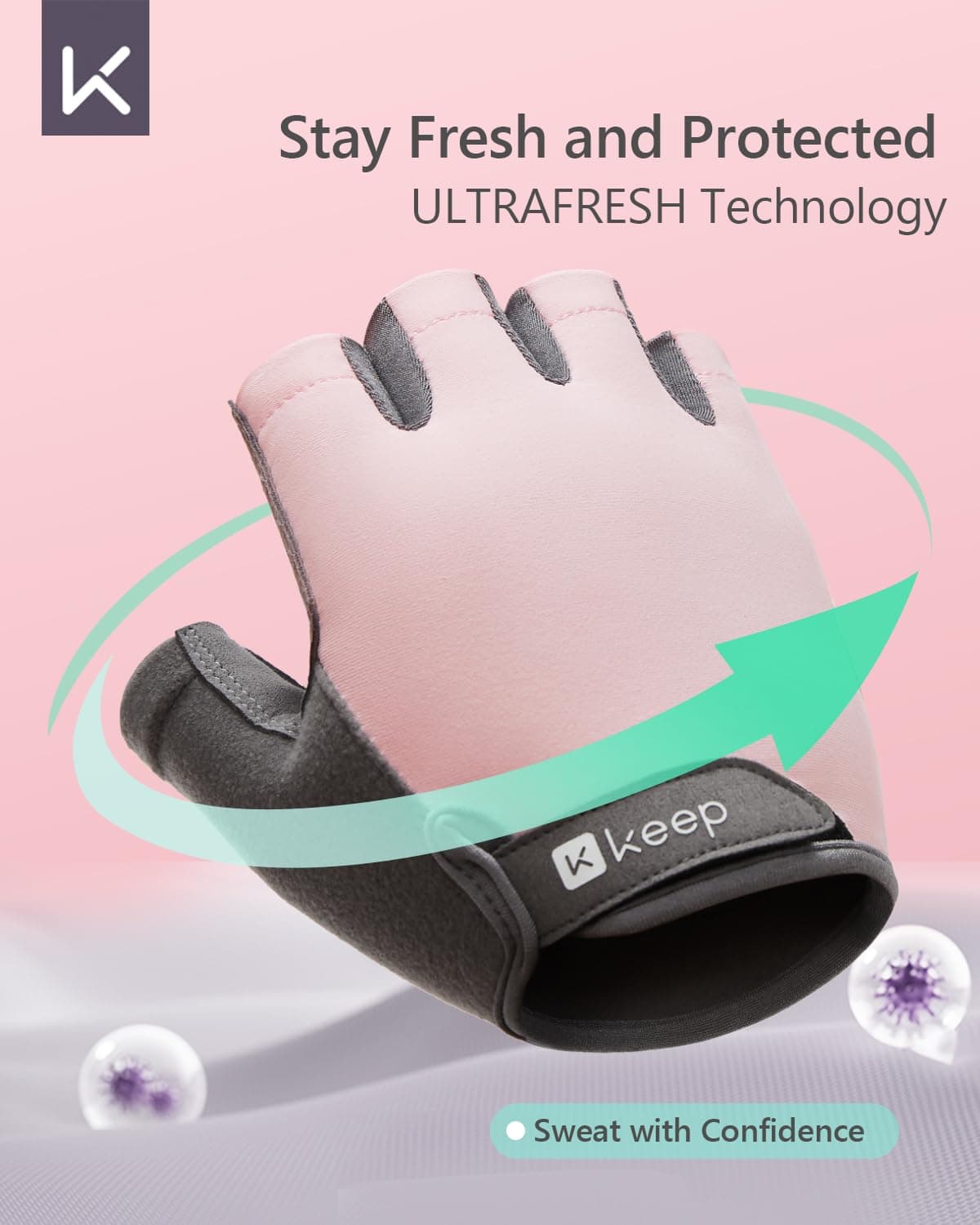 Guantes de Entrenamiento KEEP para Mujeres -Rosado - Imagen 4