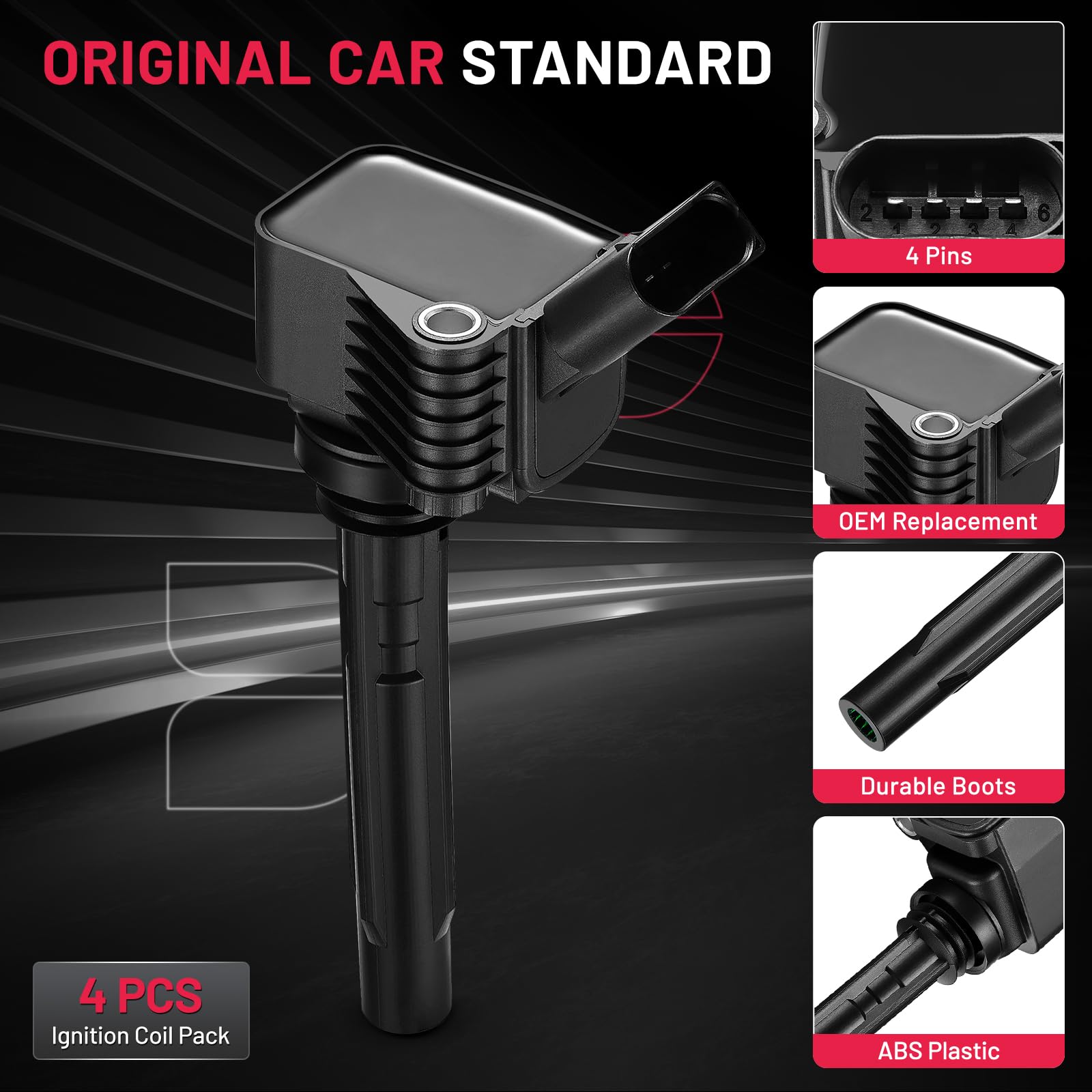 Paquete de Bobina de Encendido BDFHYK UF716 Juego de 4 - Imagen 6