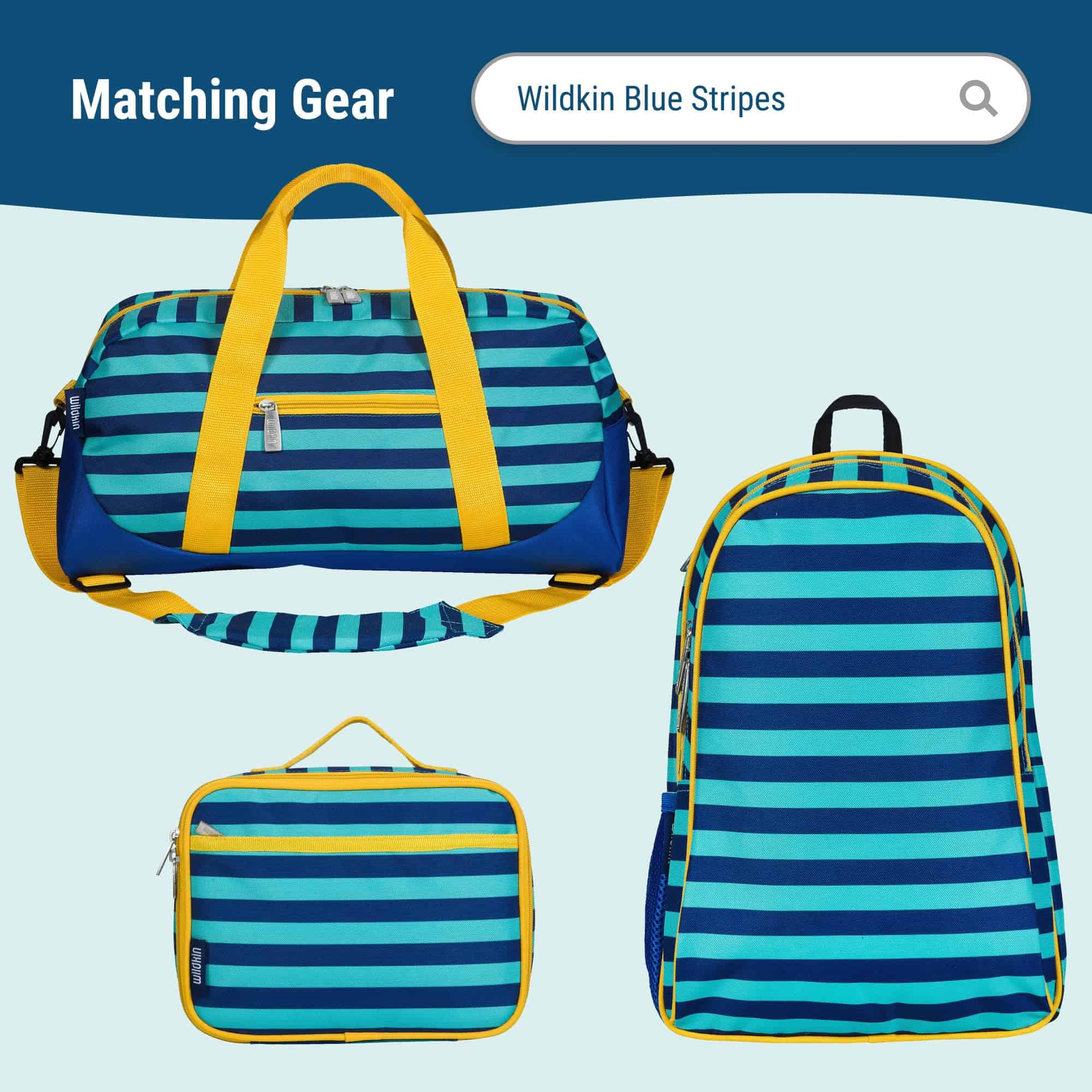 Wildkin Kids Plush Nap Mat - Suave, Acogedor, -Azul Rayas - Imagen 8