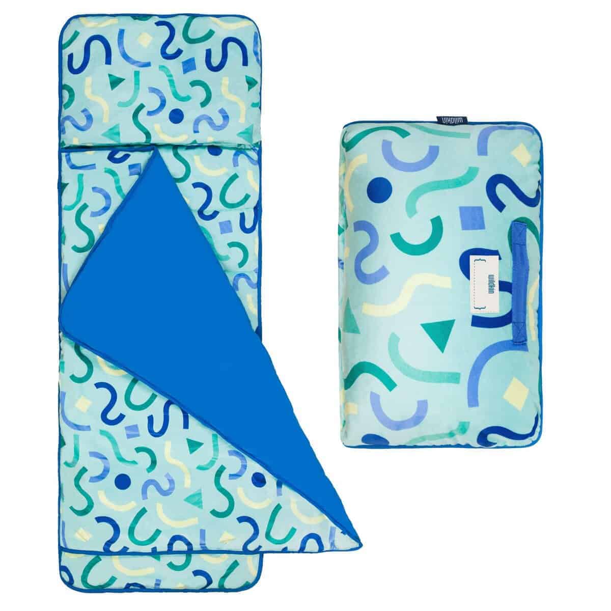 Wildkin Kids Plush Nap Mat - Suave, Acogedor, -Confetti Azul