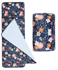 Wildkin Kids Plush Nap Mat - Suave, Acogedor, -Flores Silves