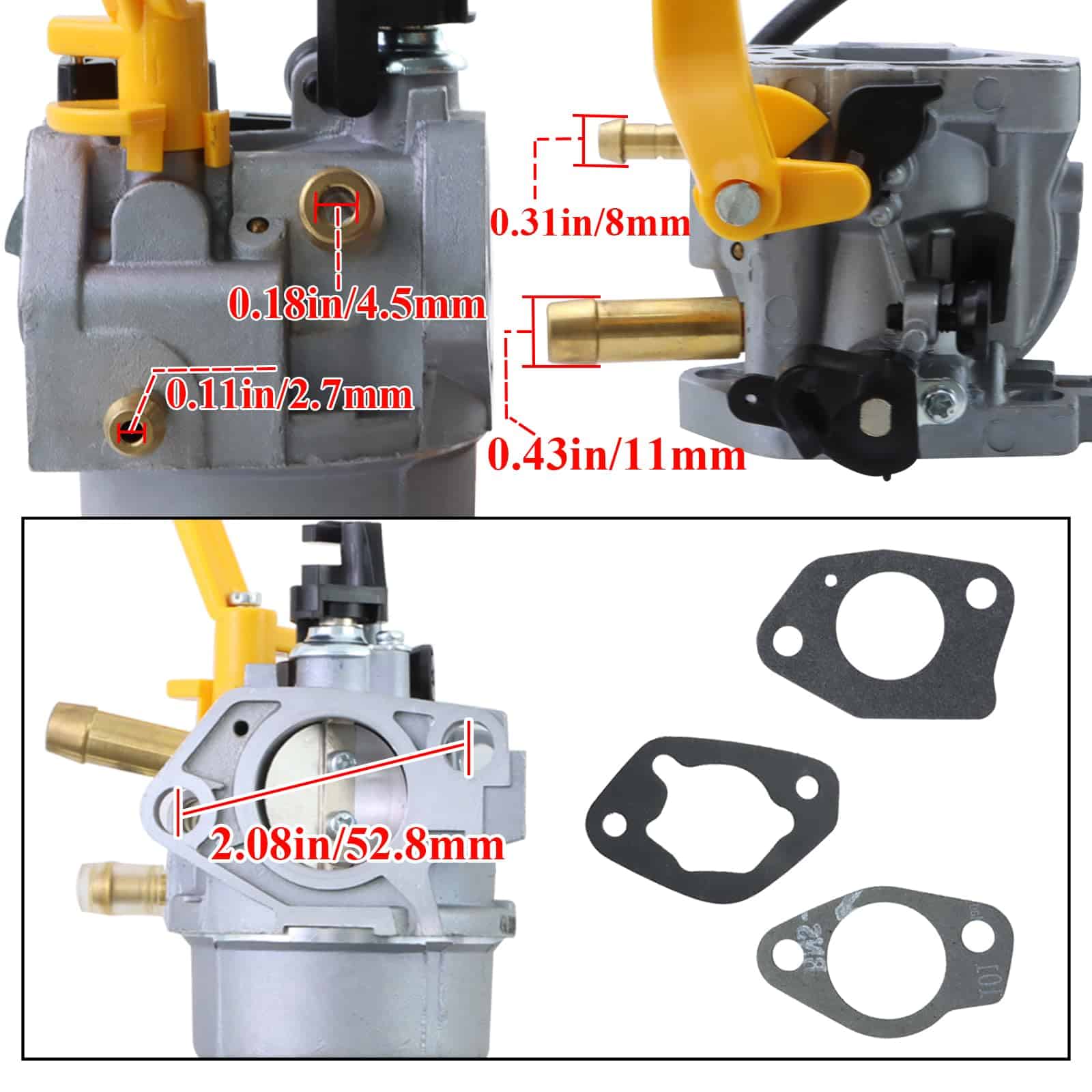 Carburador KIKITE 380723515 Compatible con Generador Bifuel - Imagen 3