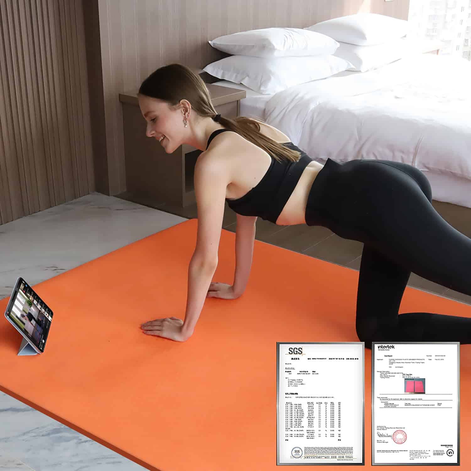 Tapete de Yoga Extra Grande TPE 6'x4'x1/2" Antideslizante - Imagen 4