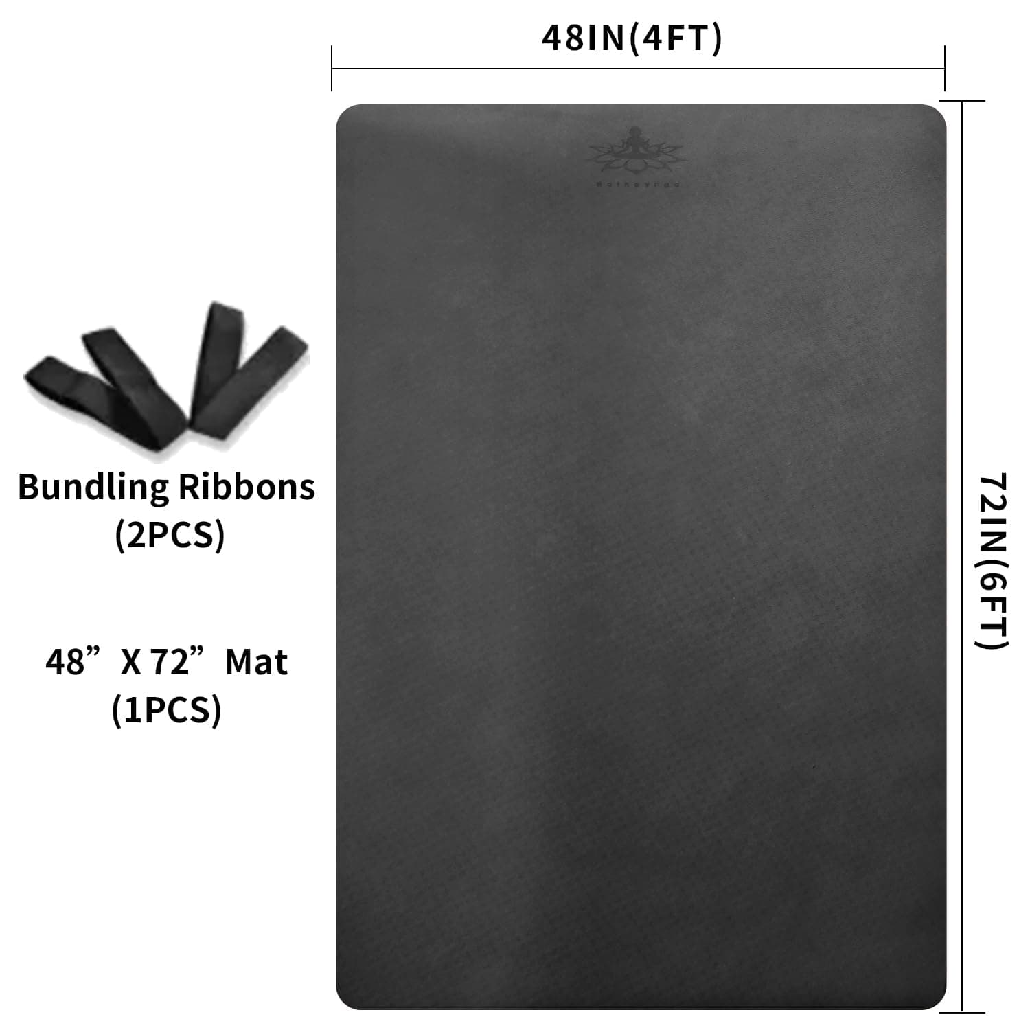 Tapete de Yoga Grande de TPE Hatha Yoga 6'x4'x1/2" Extra - Imagen 8