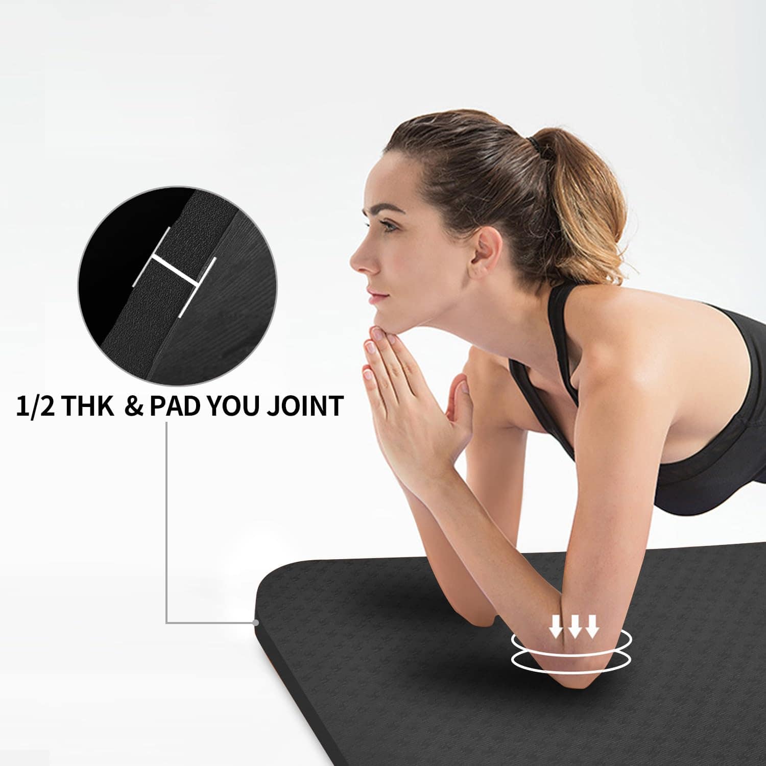 Tapete de Yoga Grande de TPE Hatha Yoga 6'x4'x1/2" Extra - Imagen 7