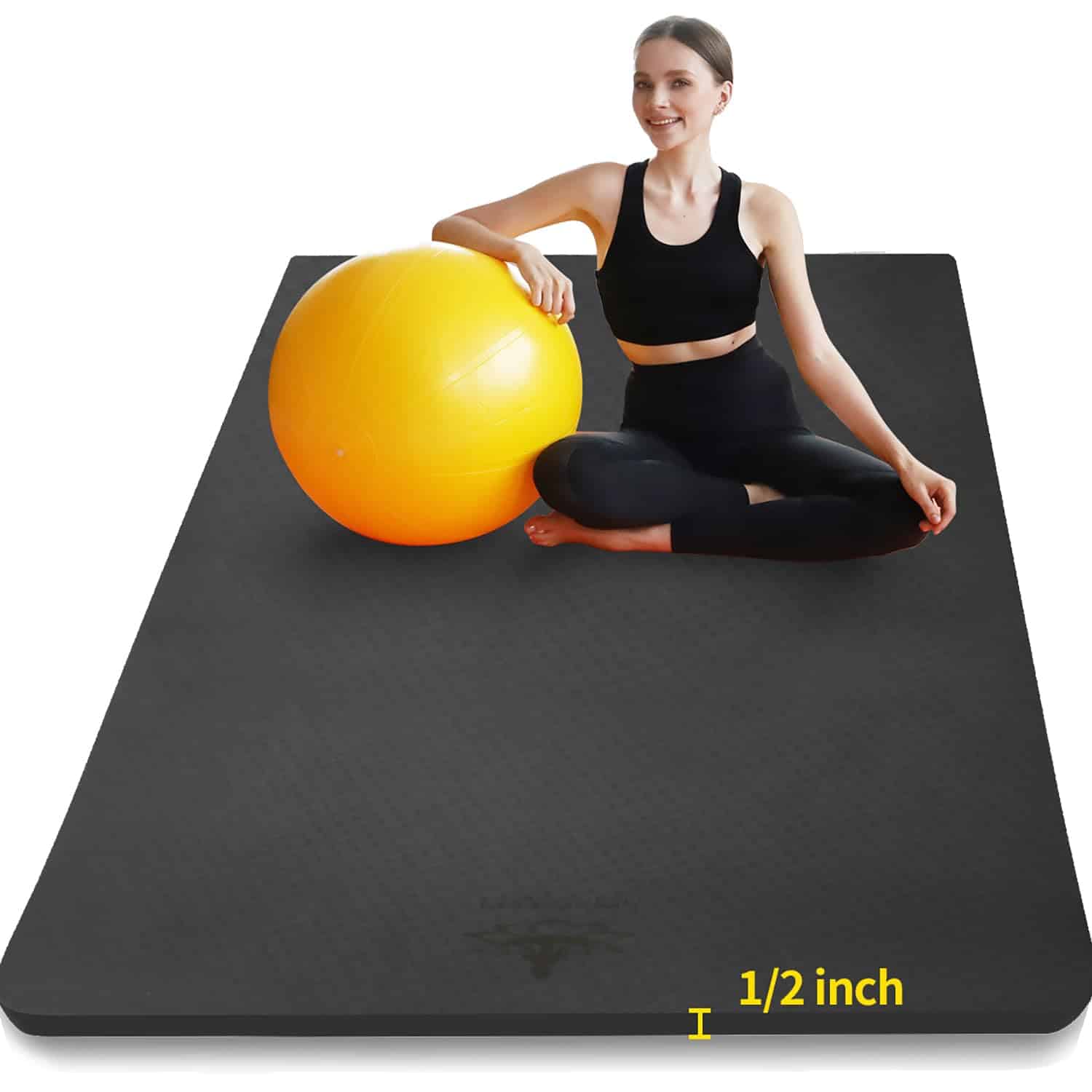 Tapete de Yoga Grande de TPE Hatha Yoga 6'x4'x1/2" Extra