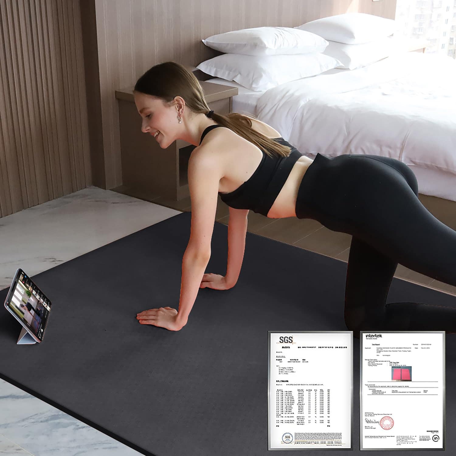 Tapete de Yoga Grande de TPE Hatha Yoga 6'x4'x1/2" Extra - Imagen 3