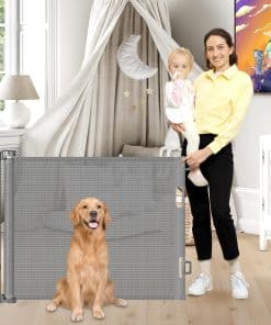 Barrera de Seguridad Retráctil para Perros para la Casa 33"