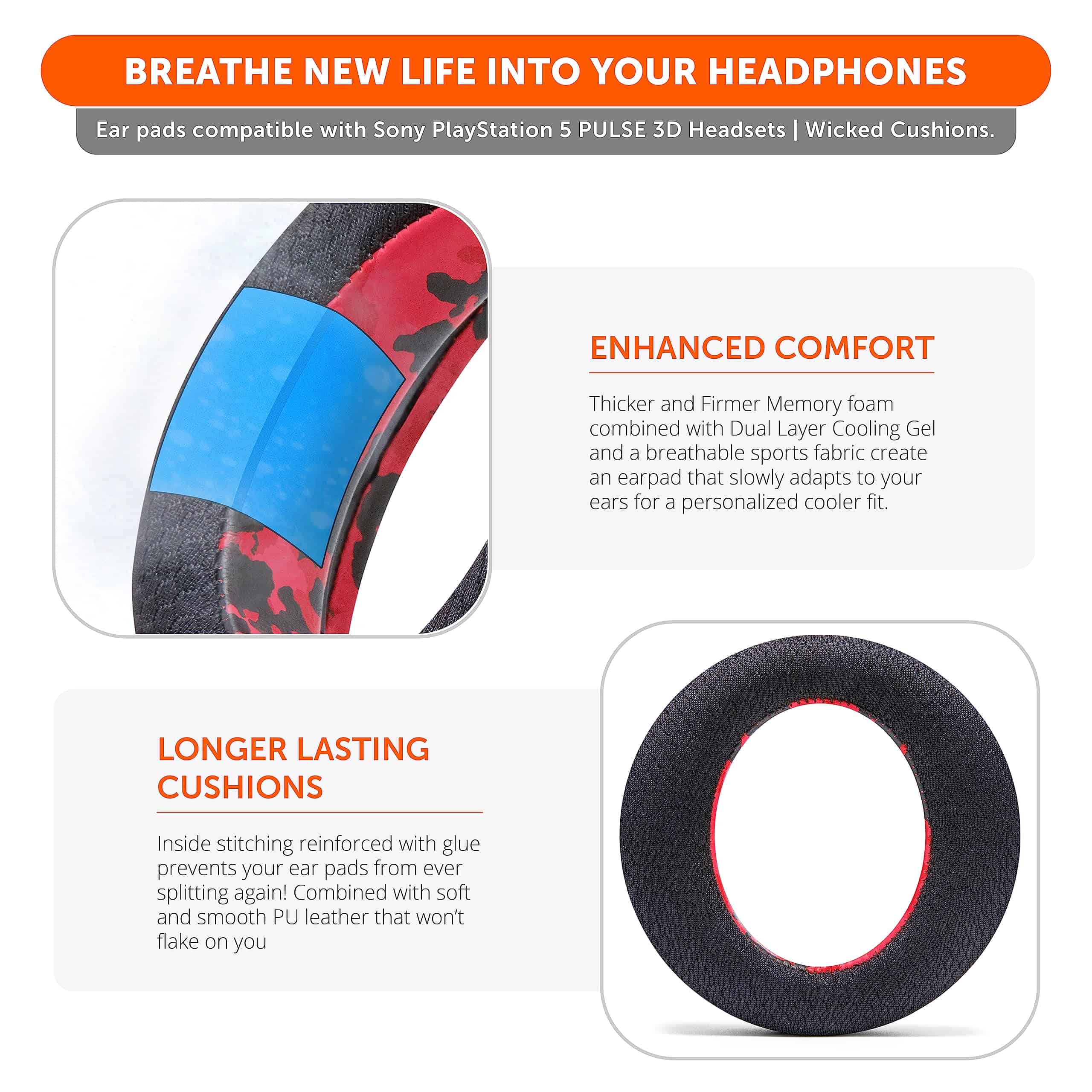 Almohadillas para Oídos WC Freeze Pulse 3D - Gel - Imagen 5