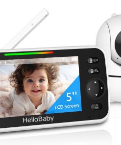 Monitor de Bebé HelloBaby, Pantalla de 5'' con Batería de