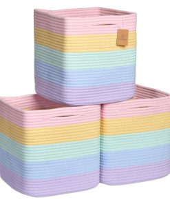 Cubos de Almacenamiento NaturalCozy de 11 -Arcoíris Pastel