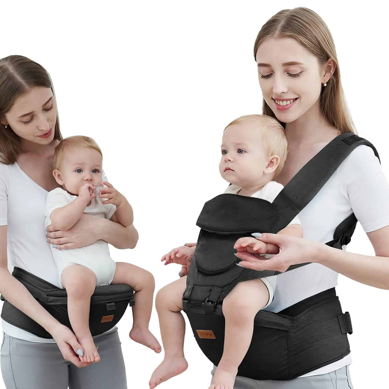 Portabebés con Asiento de Cadera, Portabebés -Negro