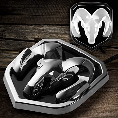 Emblema de parrilla iluminado 2009-18 RAM, cromo