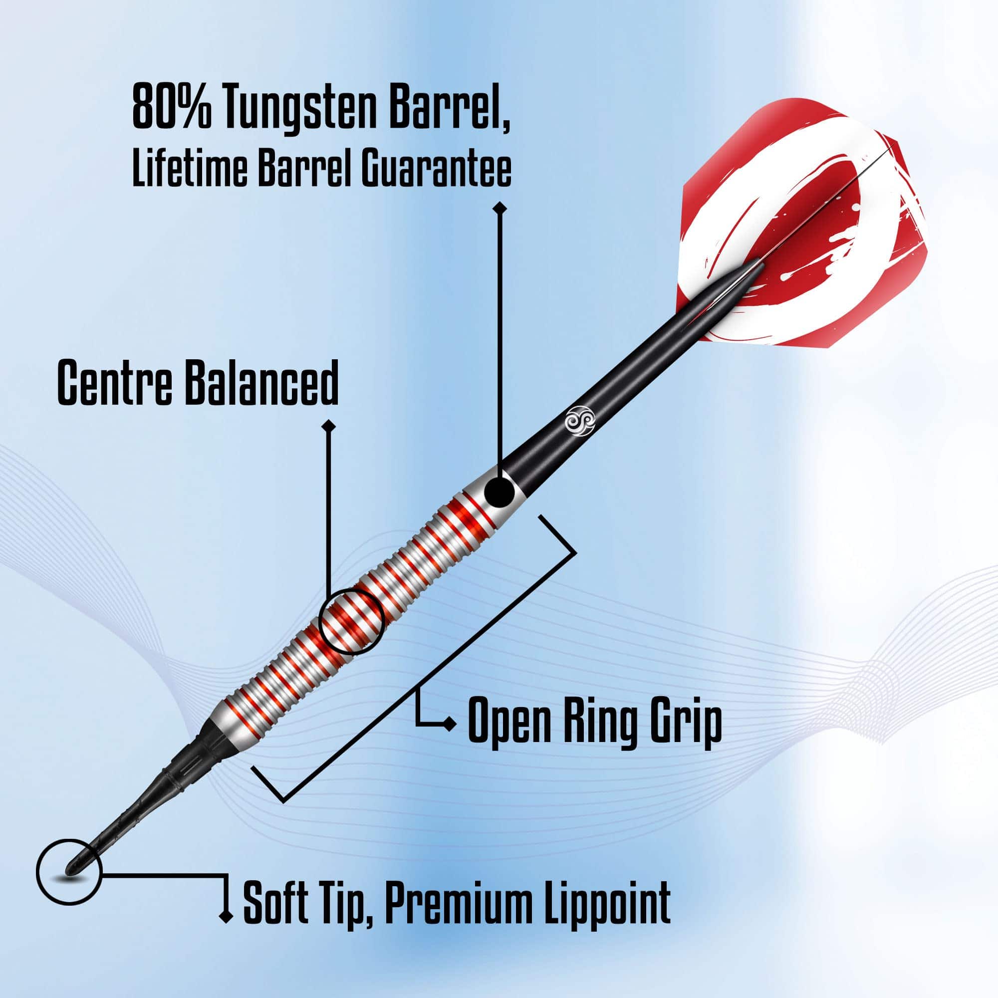 Dardos con Punta Blanda Shot!, Zen Enso 80% Barriles de - Imagen 4