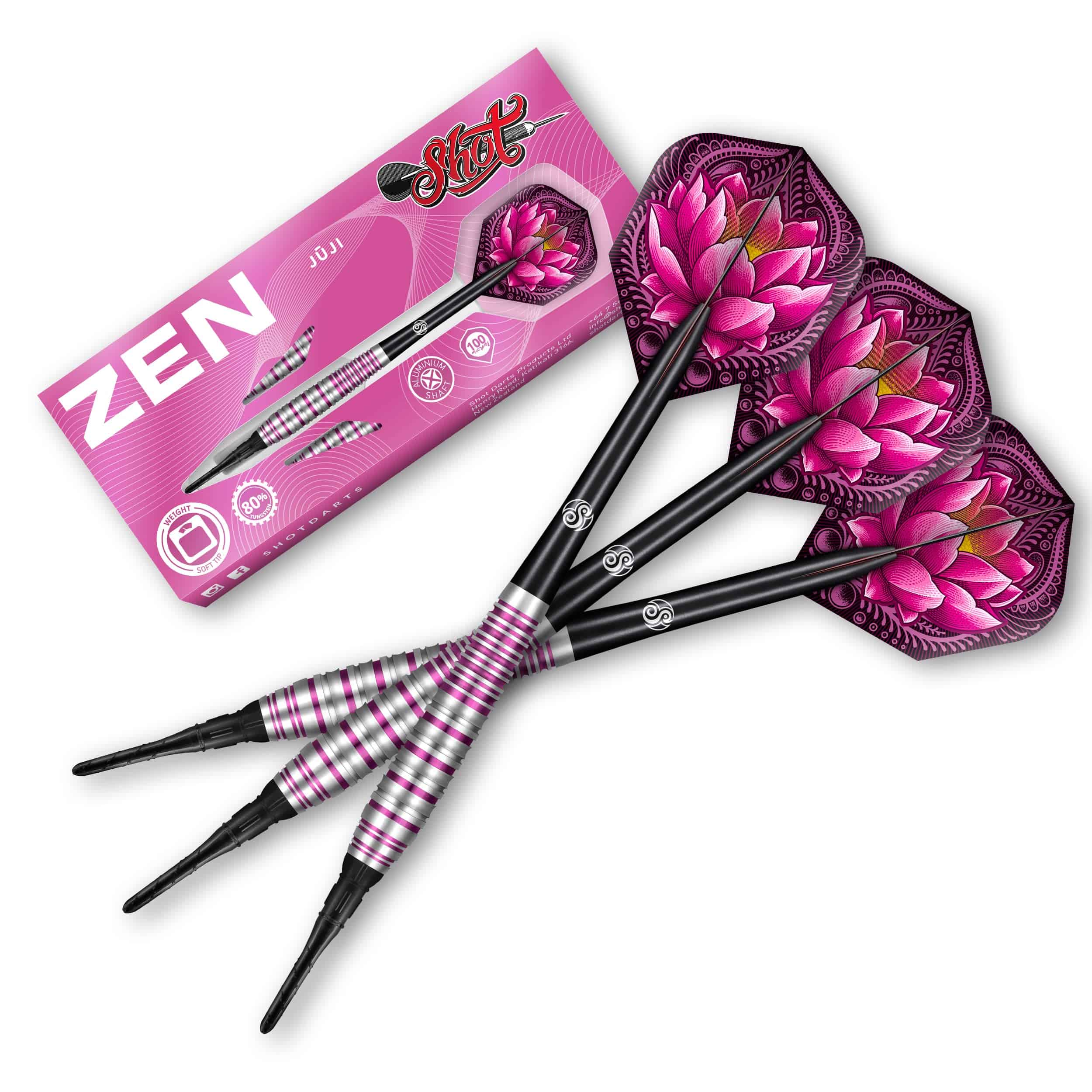 Dardos de Punta Suave Shot, Zen Juji (18g / 20g) Barriles