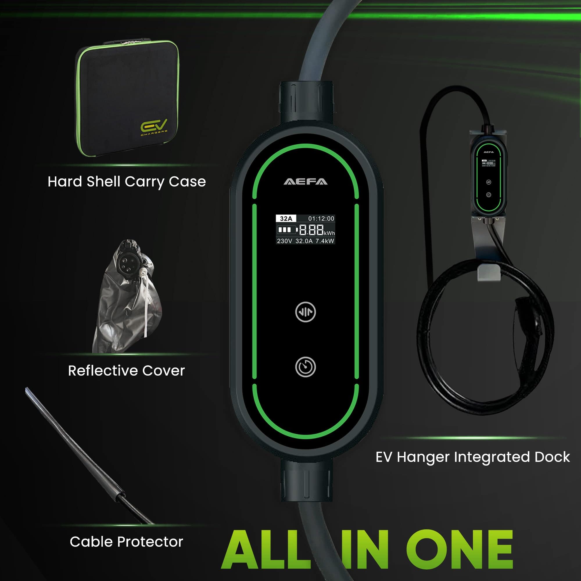 Cargador de Vehículo Eléctrico AEFA Nivel 2 - NEMA 14-30 - - Imagen 6