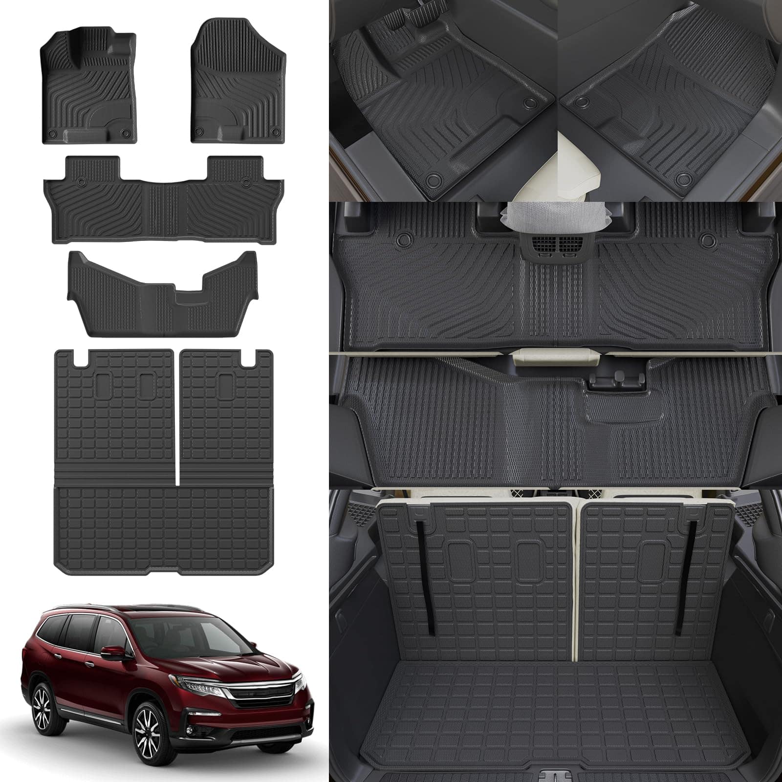 Tapetes Thinzyou Compatible con Honda Pilot 2016-2022