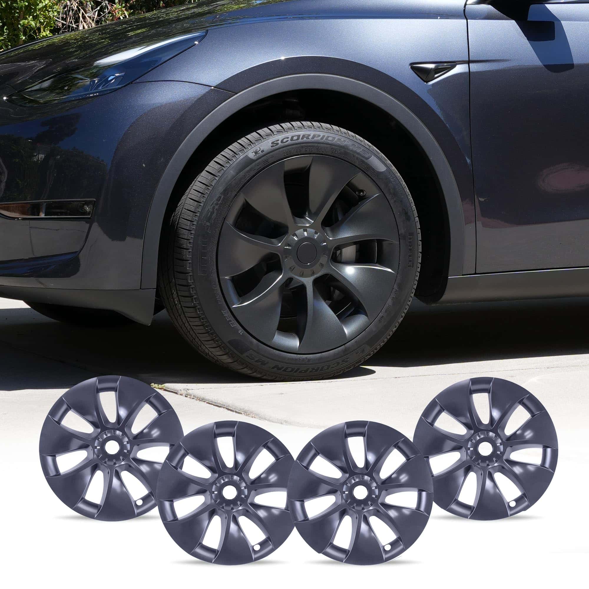 Tapacubos Mayde de 19 pulgadas para Tesla Model Y -Gris Metá