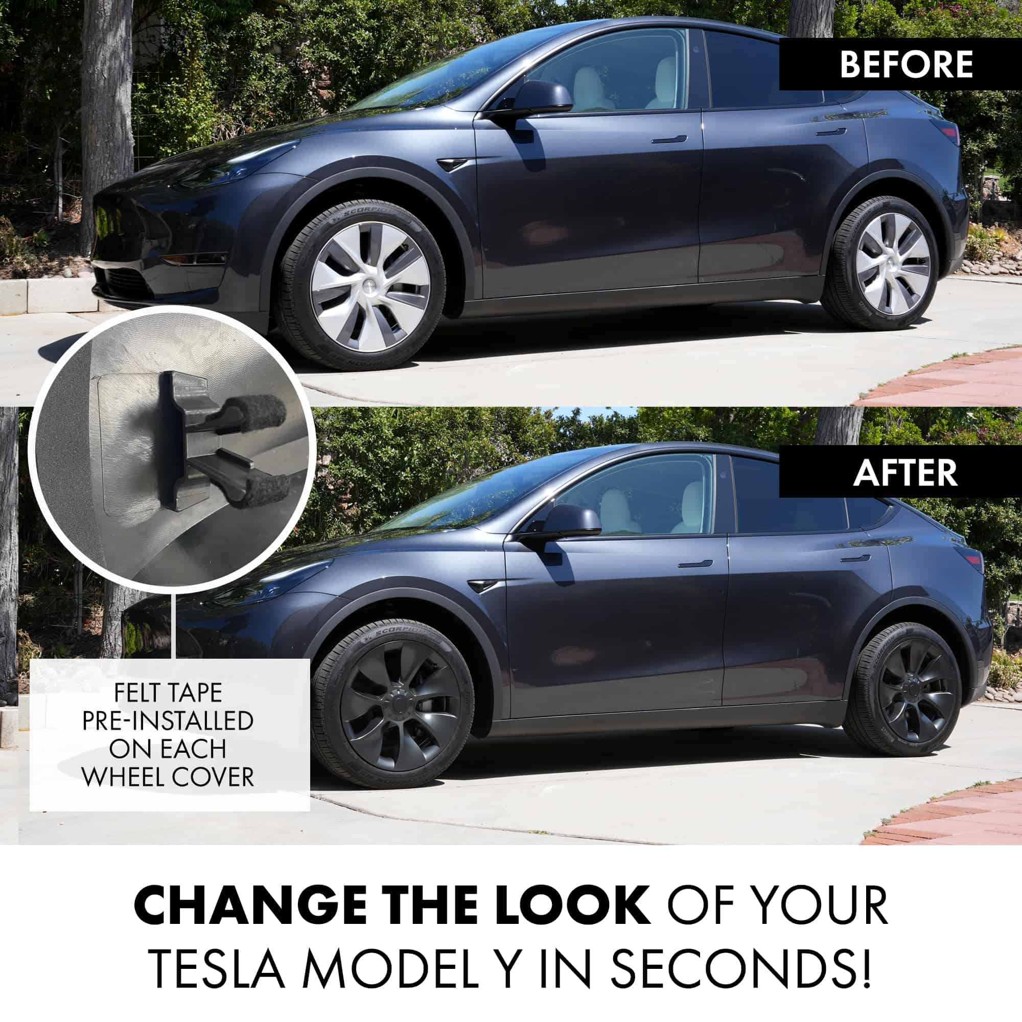 Tapacubos Mayde de 19 pulgadas para Tesla Model Y -Gris Metá - Imagen 4